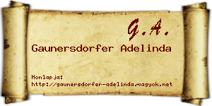 Gaunersdorfer Adelinda névjegykártya